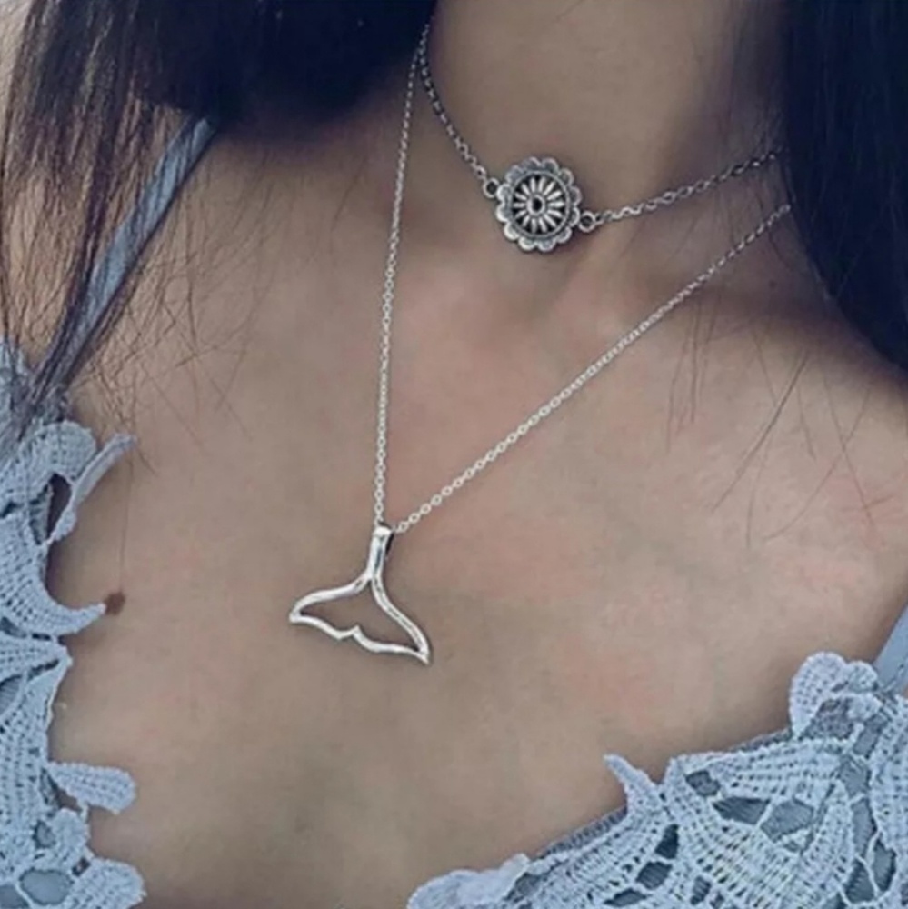 Boho Wave Whale Necklace